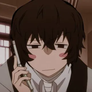 🖤 Dazai Osamu Bungou Stray Dogs Anime, Dazai Osamu, Bungou Stray Dogs, Postać, Smutne, Manga telegram sticker
