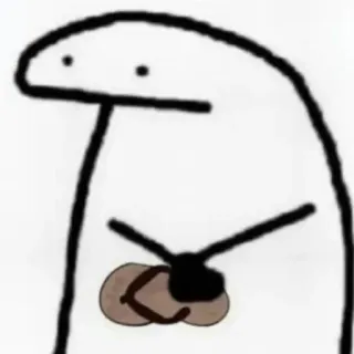 🌟 stick figure, sandals, cartoon whatsapp sticker