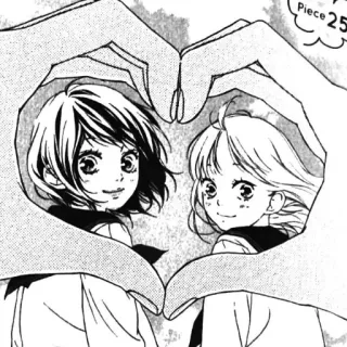 ❤️ Piece 25 Anime, Manga, Słodkie, Serce, Dziewczyny, Ilustracja whatsapp sticker