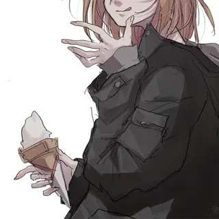 🍦 anime, girl, ice cream, cartoon telegram sticker