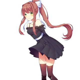 👗 Monika Doki Doki Literature Club! anime, cute, monika, doki doki literature club, girl telegram sticker