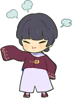 😤 Chibi, Kawaii, Mignon, Dessin animé, Art numérique telegram sticker