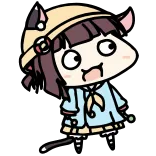 😳 anime, cat, cute, sticker, cartoon, manga telegram sticker