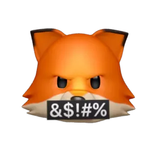 🤬 &$!#% vos, gecensureerd, boos, beledigend, emoticon telegram sticker