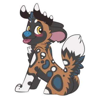 🍑 chien, animal, mignon, chiot, dessin animé, animal de compagnie whatsapp sticker