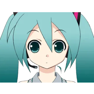 😶 Hatsune Miku Anime, Vocaloid, Hatsune Miku, Digital Idol, Virtuelle Sängerin telegram sticker