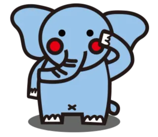 🙂 Elefant, Cartoon, Tier, Niedlich, Illustration telegram sticker