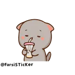 🧋 @FarsiSticker fofo, animal, bebida, adesivo whatsapp sticker