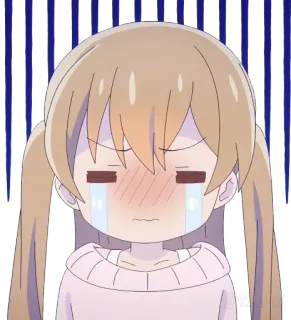 😭 anime, płacz, smutny, kawaii, emocjonalny, kreskówka, słodki whatsapp sticker