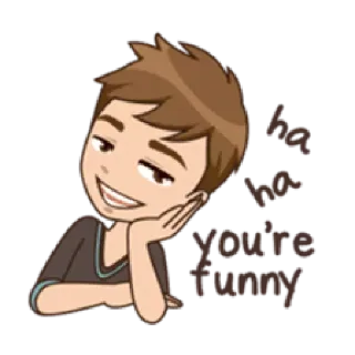 😁 ha ha You're funny divertente, sarcastico, cartoni animati telegram sticker