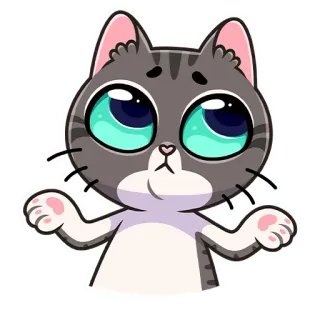 🤷‍♂️ kucing, imut, stiker, kartun, pertanyaan, bingung, menggemaskan whatsapp sticker