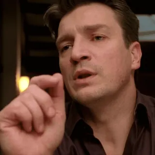 🤐 nathan fillion, tv, aktor, firefly, castle telegram sticker