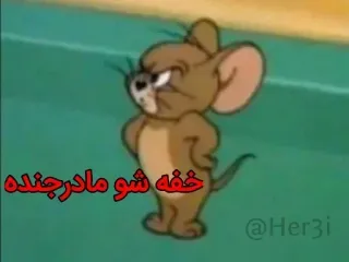 😐 Jerry خفه شو مادرجنده desenho animado, rato, ofensivo, palavrões telegram sticker