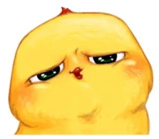 ☺️ vogel, küken, süß, cartoon, tier, emoji, gelb telegram sticker