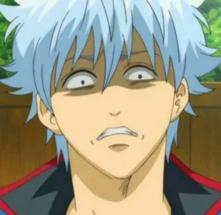 🍧 Gintoki Sakata Gintama 애니메이션, 웃긴, 바보, 충격, 표정, 긴타마, 긴토키, 사카타 telegram sticker