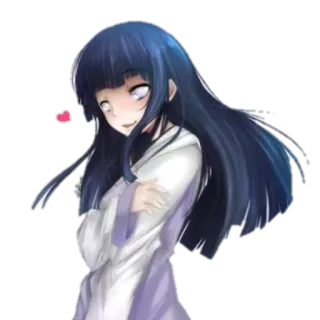 😍 Hinata Hyuga Naruto 애니메이션, 만화, 히나타, 휴우가, 나루토, 귀여운, 여자, 닌자 telegram sticker