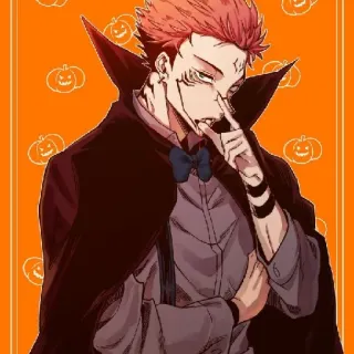 🧛‍♂️ Sukuna Jujutsu Kaisen Anime, Halloween, Sukuna, Jujutsu Kaisen, Vampiro, Personagem telegram sticker
