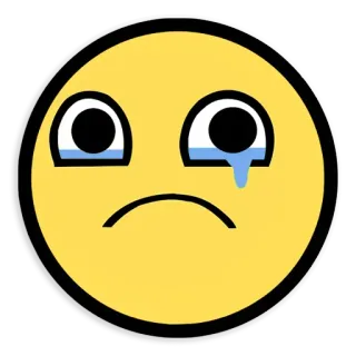 😢 Emoji, Triste, Piangere, Faccia, Espressione telegram sticker