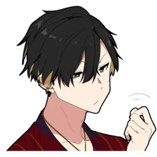 😕 Аниме, Манга, Иллюстрация, Персонаж, Портрет telegram sticker