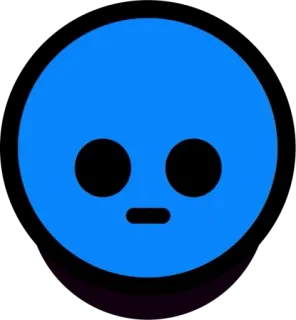 😐 emoji, blue, face, sticker telegram sticker