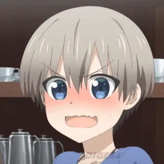 😽 Uzaki Hana Uzaki-chan Wants to Hang Out! อนิเมะ, ผู้หญิง, การ์ตูน, น่ารัก, อุซากิ, อุซากิจัง whatsapp sticker