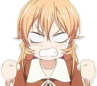 😡 Anime, wütend, frustriert, Cartoon, Mädchen, Gesichtsausdruck telegram sticker
