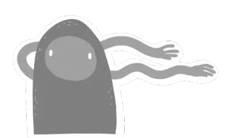 😶 sticker, blob, figur, simpel, niedlich telegram sticker