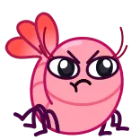 😡 en colère, monstre, dessin animé, crevette, mignon, diable, drôle whatsapp sticker