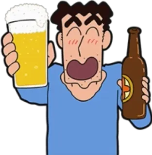🍻 Kartun, Pria, Bir, Alkohol, Minum whatsapp sticker