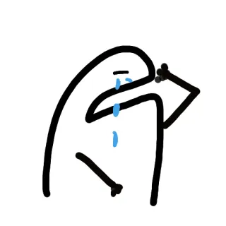 😭 crying, sad, tears, emotion, cartoon whatsapp sticker