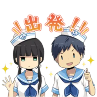 ✨ 出発 Anime, Nhân vật, Thủy thủ, Tiếng Nhật, Khởi hành telegram sticker