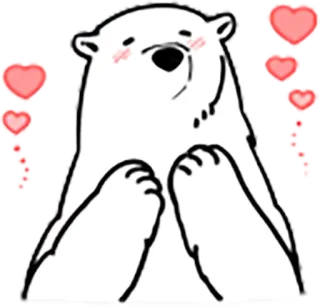 😘 Bär, Liebe, Cartoon, Sticker, Süß, Herz whatsapp sticker