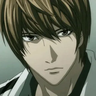 ⚖ Light Yagami Death Note Anime, Manga, Mort, Note, Light telegram sticker