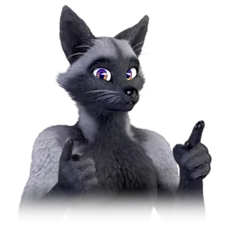 👉 tier, cartoon, furry, anthropomorph, figur, 3D, aufkleber telegram sticker