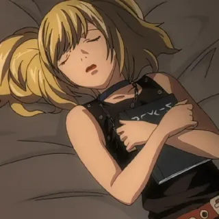 🍎 Misa Amane Death Note anime, Death Note, Misa Amane, dormindo telegram sticker