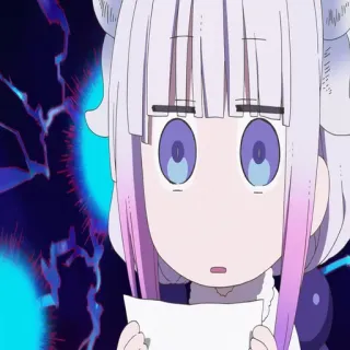 🤮 Kanna Kamui Miss Kobayashi's Dragon Maid Anime, Drache, Süß, Charakter, Kanna, Kamui telegram sticker