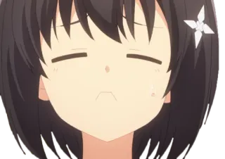 😕 动漫女孩, 哭泣, 伤心, 情绪化 telegram sticker