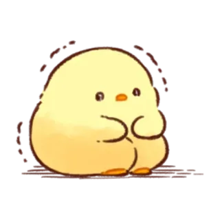 🤩 pollito, lindo, pájaro, animal, dibujos animados whatsapp sticker