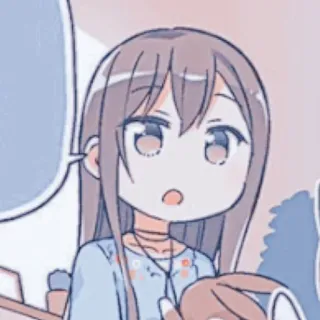 🌟 chica anime, linda, manga, dibujos animados whatsapp sticker