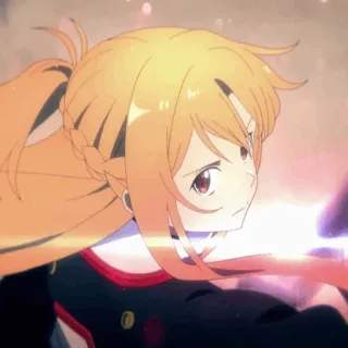 🧡 Asuna Yuuki Sword Art Online アニメ, 剣, 女の子, アスナ, ソードアート・オンライン, ファンタジー, キャラクター telegram sticker