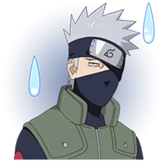 😅 Kakashi Naruto anime, ninja, zweet, Kakashi, verlegen telegram sticker