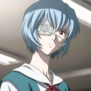 🌧 Rei Ayanami Neon Genesis Evangelion Аниме, Манга, Рей Аянами, Евангелион, Персонаж, Раненый whatsapp sticker