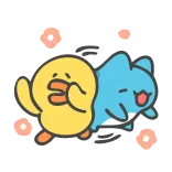 👯‍♀️ 만화, 오리, 동물, 귀여운, 카와이 telegram sticker