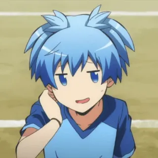 😐 Nagisa Shiota Assassination Classroom anime, nagisa shiota, assassination classroom, cartoon telegram sticker