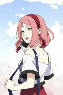🌟 Sakura Haruno Naruto アニメ, 春野サクラ, ナルト, ファンアート, ピンク髪, 忍者 telegram sticker