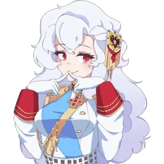 😏 アニメ, キャラクター, 女性, 制服, ミリタリー telegram sticker