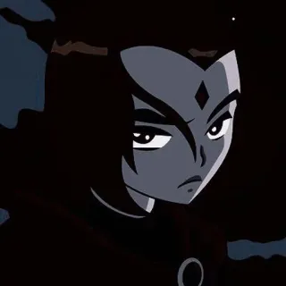 😶 Raven Teen Titans Raven, Teen Titans, cartone animato, supereroe, DC Comics, animato telegram sticker