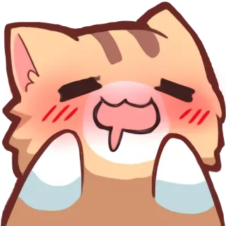 😊 gato, animal, lindo, dibujo animado, feliz, expresión telegram sticker