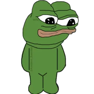 😐 Pepe the Frog Пепе, Лягушка, Мем, Грустный, Интернет-культура whatsapp sticker