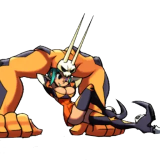 🏆 Squigly Skullgirls 비디오 게임, 격투 게임, 스퀴글리, 캐릭터 아트, 스컬걸즈 telegram sticker